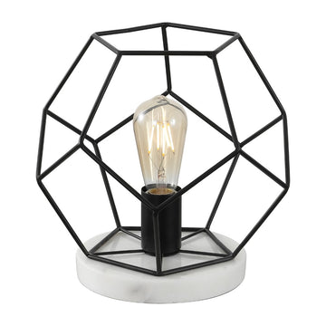 James 10" Metal/Marble LED Table Lamp - JONATHAN Y